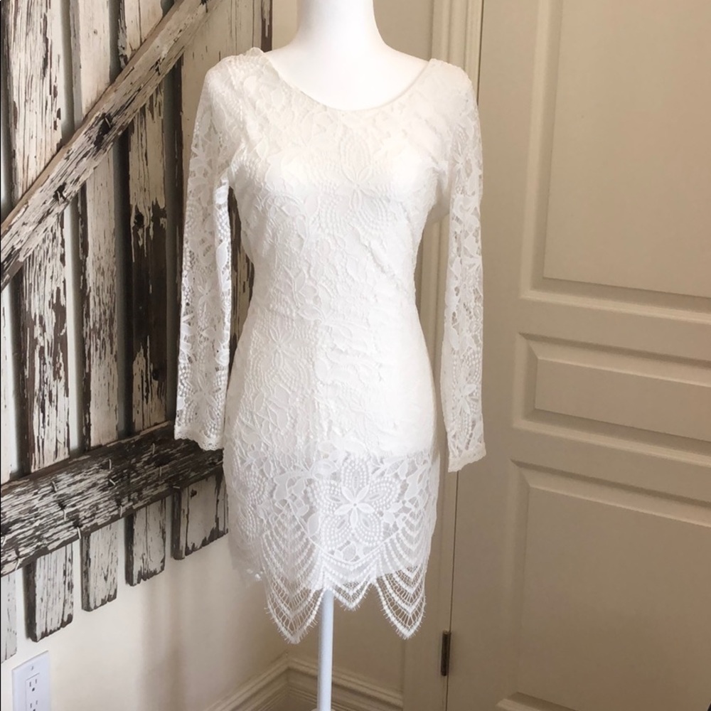 Lovers + Friends, Medium, White Lace Dress NWT